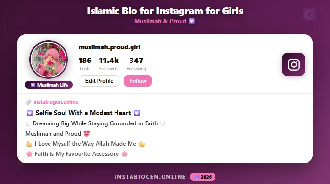 Islamic Bio for Instagram for Girls